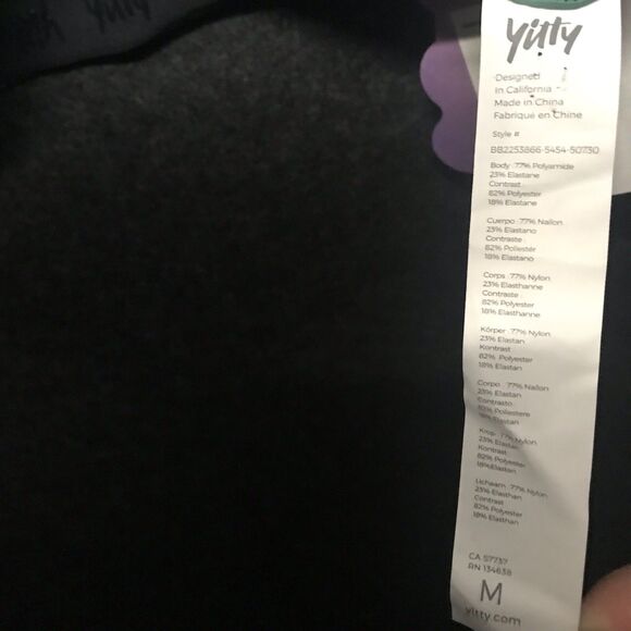 Yitty Sports Bra Headliner Shaping Midi Bralette Green Black Medium Deep Sea Liz - Picture 6 of 10